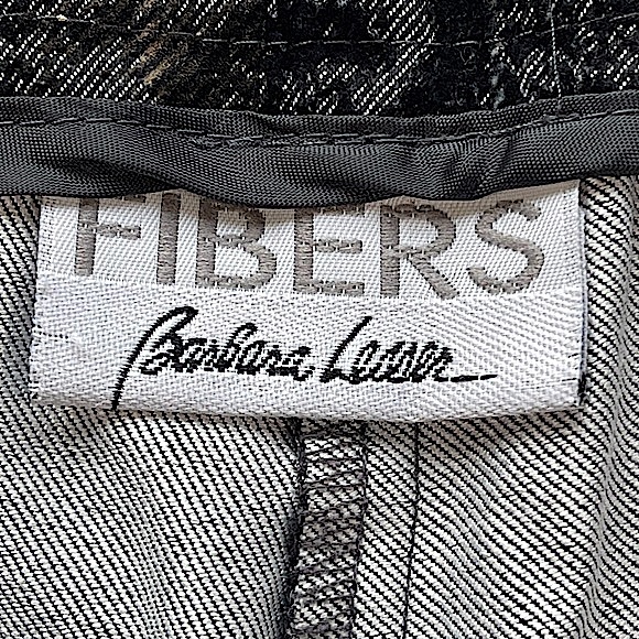 Fibers Barbara Lesser size 29 very unique gray black gold straight leg pants EUC - Picture 16 of 16